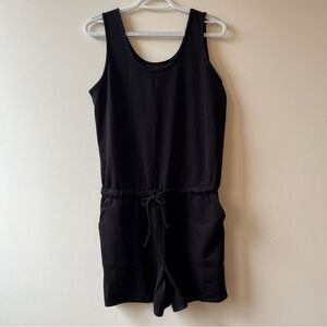 Black athletic romper